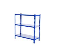 Simon Rack Estanteria Metalica, 1000x900x300 mm, 3 Baldas de Metal, 180 kg de Punto Flexión, Estanterias Almacenaje, Azul/Galva - Simonclick
