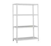 Simon Rack Estanteria Metalica 1500x1000x400 mm, 4 Alturas, Bandeja Metal, 75 kg de Punto Flexión, Estanteria Almacenaje, Gris - Advantage