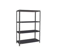 Simon Rack Estanteria Metalica 1500x900x300 mm, 4 Alturas, Bandeja Metal, 100 kg de Punto Flexión, Estanteria Almacenaje, Antracita - Comfort