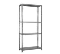 Simon Rack Estantería Metálica, 150x100x40 cm, 4 Alturas, Bandeja Metal, 70 kg de Punto Flexión, Estanterías Almacenaje, Gris - Ecoclick