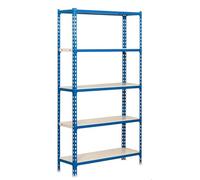 Simonrack Estantería metálica Simon Rack 1800x800x400 mm 5 alturas bandeja metal 180 kg Azul/Blanco