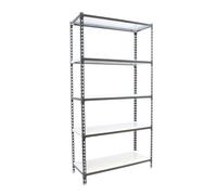 Simon Rack Estanteria Metalica, 2000x1000x400 mm, 5 Alturas, Bandeja Metal, 180 kg de Punto Flexión, Estanteria Almacenaje, Antracita/Blanco - Simonclick