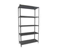 Simon Rack Estanteria Metalica, 2000x1200x500 mm, 5 Alturas, Bandeja Metal, 200 kg de Punto Flexión, Estanteria Almacenaje, Antracita - Simonclick