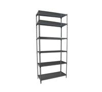 Simon Rack Estanteria Metalica, 2500x1100x500 mm, 6 Alturas, Bandeja Metal, 200 kg de Punto Flexión, Estanteria Almacenaje, Antracita - Simonclick