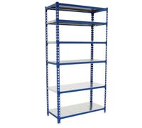 Simonrack Estantería metálica 2500x800x400 mm 6 baldas 180 kg punto flexión Azul/Galva Simonclick