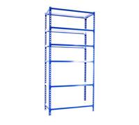 Simonrack Estantería metálica 2500x900x500 mm 6 baldas 180 kg por balda Azul/Blanco
