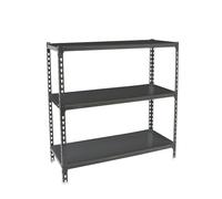 Simon Rack Estantería Metálica 900x1000x300 mm - Simonclick | 3 Alturas, Bandeja Metal, 180 kg de Punto Flexión, Antracita, Pintura anticorrosión, Montaje sistema clic
