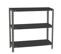 Simon Rack Estanteria Metalica 900x800x300 mm, 3 Alturas, Bandeja Metal, 100 kg de Punto Flexión, Estanteria Almacenaje, Antracita - Comfort