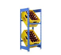 Simon Rack Estantería para Cajas de Bebidas para 2 Cajas - Simonbottle | 1000x400x300 mm, Pintura anticorrosión, Azul, Montaje sistema clic