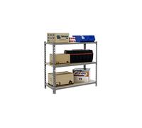 Simon Rack Estanterias Metalicas, 900x1100x400 mm, 3 Baldas de Madera, 200 kg de Punto Flexión, Estanterias Almacenaje, Gris/Madera - Maderclick