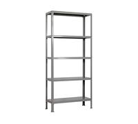 Simon Rack Librería Estanteria Salon, 1800x1000x300 mm, 5 Alturas, Estilo Industrial, Metálica, Gris - Simon Home