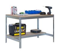 SimonRack Banco de trabajo BT0 – Capacidad 600 kg, 842x1210x760 mm, Galva/Madera, Galva Large