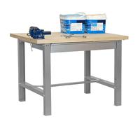 Simonrack Banco de trabajo BT6 - Capacidad 600 kg, 865x1500x750 mm, 1 cajón, Gris/Madera MDF