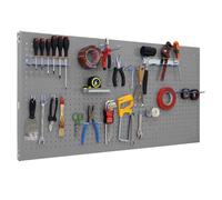Simonrack Panel de herramientas para pared Panel Click 400x1200 mm, 25 accesorios, metal gris