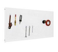 Simonrack Panel de herramientas Panel Click 400x1500 mm metal blanco, incluye 8 accesorios