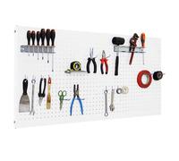 Simonrack Panel de herramientas Panel Click 600x1200 mm, metal blanco, 17 accesorios