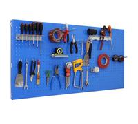 Simonrack Panel Click para herramientas de pared 600×1200 mm, 25 accesorios, metal azul