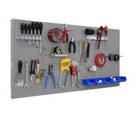 Simon Rack Organizador Herramientas Pared, Incluye 22 Ganchos y 8 Soportes, 1500x600 mm, Gris - Simonwork