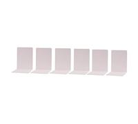Simon Rack Sujetalibros, Sujeta Libros Estanteria Metálicos, 160x120x120, 6 Unidades, Soporte Libros, Blanco