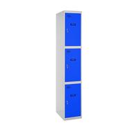 Simonrack Taquilla vestuario Simonlocker 3 puertas 1800x300x500 mm Gris/Azul Incluye llave