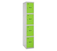Simonrack Taquilla de vestuario Simonlocker 4 puertas incluye llave 1800x400x500 mm Gris/Verde
