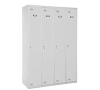 Simon Rack Taquilla Vestuario Metálica, 4 Puerta, Incluye Llave, Profesional, 1800x1200x500 mm, MONTADA, Gris - Simonlocker