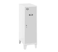 Simonrack Taquilla vestuario pequeña 1015x300x500 mm – Armario metálico, incluye llave Blanco/Gris