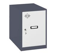 Simonrack Taquilla de vestuario pequeña 475x300x500 mm metálica incluye llave Antracita/Blanco
