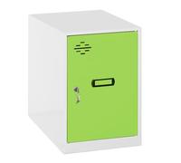 Simonrack Taquilla vestuario Simon Rack 475x400x500 mm metálica pequeña con llave Blanco/Verde