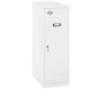 Simonrack Taquilla de vestuario pequeña 915x300x500 mm, incluye llave, blanco