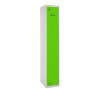Simon Rack Taquillas Vestuario Metalicas, 1 Puerta, Incluye Llave, Profesional, 1800x400x500 mm, Gris/Verde - Simonlocker