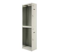 Simon Rack Taquillas Vestuario Metalicas, 2 Puerta, Incluye Llave, 1800x300x500 mm, MÓDULO Adicional, Gris - Simonlocker