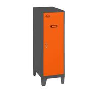 Simon Rack Taquillas Vestuario Pequeña, 1015x300x500 mm, Amario Metalico Pequeño, Incluye Llave, Antracita/Naranja - Simonlocker
