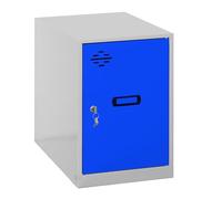 Simon Rack Taquillas Vestuario Pequeña, 475x400x500 mm, Amario Metalico Pequeño, Incluye Llave, Gris/Azul - Simonlocker