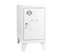 Simon Rack Taquillas Vestuario Pequeña, 575x400x500 mm, Amario Metalico Pequeño, Incluye Llave, Blanco - Simonlocker