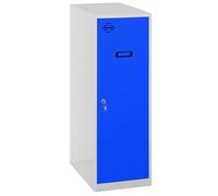 Simon Rack Taquillas Vestuario Pequeña, 915x300x500 mm, Amario Metalico Pequeño, Incluye Llave, Gris/Azul - Simonlocker