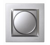 SIMON - Regulador Luz LED, Interruptor para Regular la Intensidad de Luz, Táctil, Serie Simon 10, Fácil Instalar, Incluye Marco, Tapa y Mecanismo, Apto Interiores, Color Aluminio