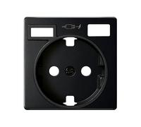SIMON - Tapa Base de Enchufe Schuko, Serie 82 Concept, 2 USB C+A, Compatible con las Series 75, 31, 82 y 88, Efecto Mate Antihuellas, Color Negro