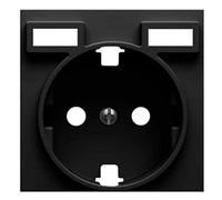 Simon Tapa para enchufe Schuko, cargador doble USB Concept, 1 x 4 x 4 centímetros, color titanio (referencia: 8200049-096)