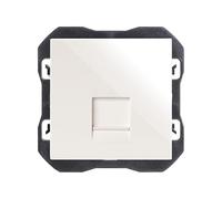 SIMON - Toma RJ45 Cat 6, Enchufe de Empotrar, Conector de Cable Ethernet, Enchufe de Pared Empotrable, Serie Simon 270, Fácil de Instalar, Color Blanco (20000187-090)