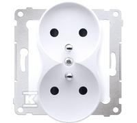Kontakt-Simon DGZ2MZ.01/11 - Toma de Corriente (Blanco, De plástico, IP20, 250 V, 75 mm, 46 mm)