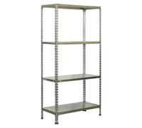 Simonclick Estantería metálica Ecoclick Mini (Al x An x Pr: 150 x 80 x 30 cm, Capacidad de carga por balda: 70 kg, Número de baldas: 4 ud.,...