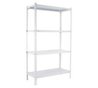 Simonclick Estantería metálica Ecoclick Mini (Al x An x Pr: 150 x 80 x 40 cm, Capacidad de carga por balda: 70 kg, Número de baldas: 4 ud.,...