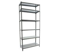 Simonclick Estantería metálica Megaplus (Al x An x Pr: 250 x 120 x 50 cm, Capacidad de carga por balda: 200 kg, Número de baldas: 6 ud., Inserción,...