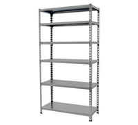 Simonclick Estantería metálica Megaplus (Al x An x Pr: 250 x 120 x 50 cm, Capacidad de carga por balda: 180 kg, Número de baldas: 6 ud., Inserción,...