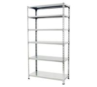 Simonclick Estantería metálica Mini (Al x An x Pr: 250 x 80 x 30 cm, Capacidad de carga por balda: 180 kg, Número de baldas: 6 ud., Inserción,...