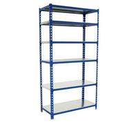 Simonrack Estantería metálica 2500x800x400 mm 6 baldas 180 kg punto flexión Azul/Galva Simonclick