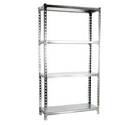 Simonclick Estantería metálica Superplus (Al x An x Pr: 150 x 110 x 30 cm, Capacidad de carga por balda: 200 kg, Número de baldas: 4 ud.,...