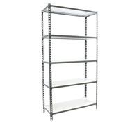 Simonclick Estantería metálica Superplus (Al x An x Pr: 200 x 110 x 40 cm, Capacidad de carga por balda: 200 kg, Número de baldas: 5 ud.,...