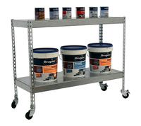Simonforte Estantería metálica Mobile Metal (Al x An x Pr: 97,5 x 150 x 75 cm, Número de baldas: 2 ud., Inserción, Galvanizado, Capacidad de carga...